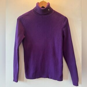 Lauren Ralph Lauren Rich Purple Turtleneck Sweater